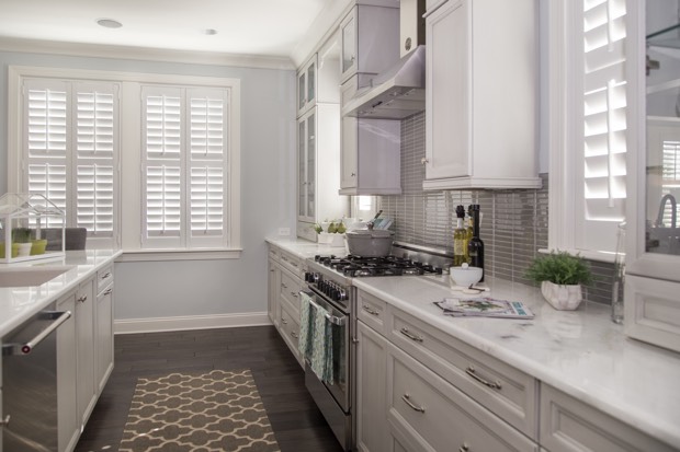 White shutters kitchen